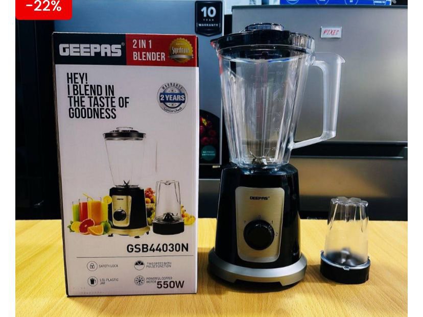 Geepas 2 in 1 Blender GSB 44030N