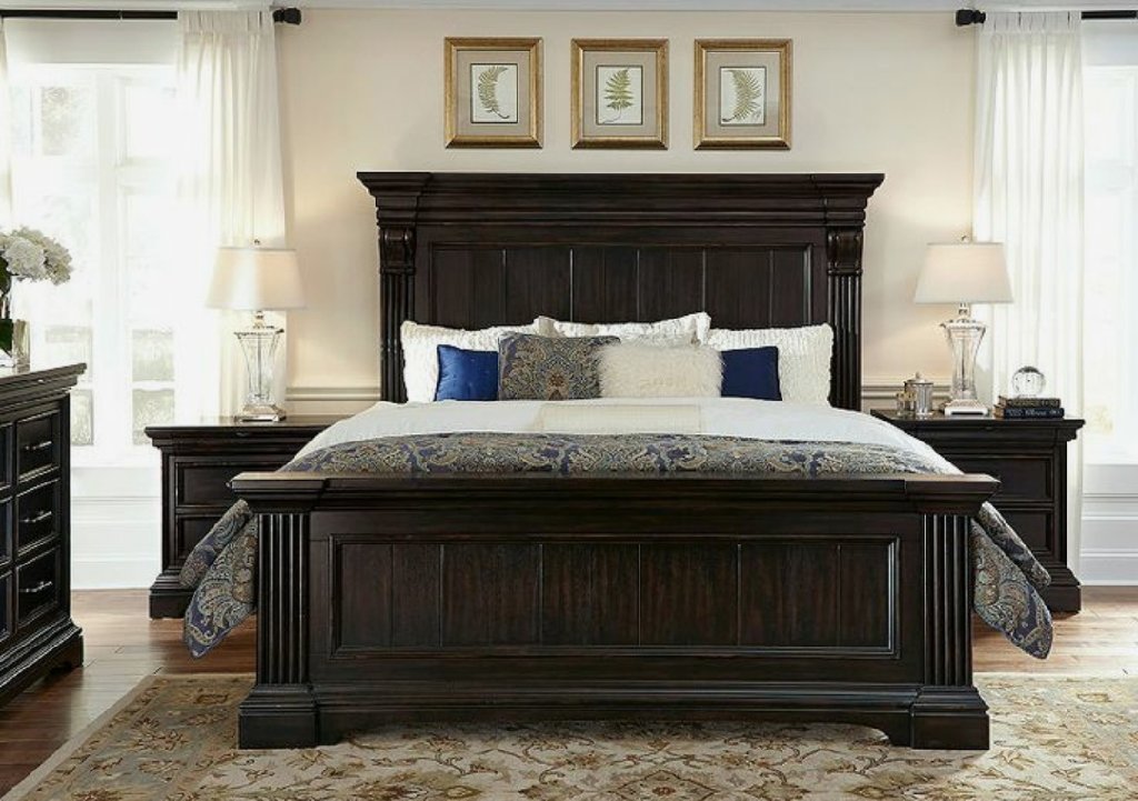 5x6 double bed mahogany walnut texture