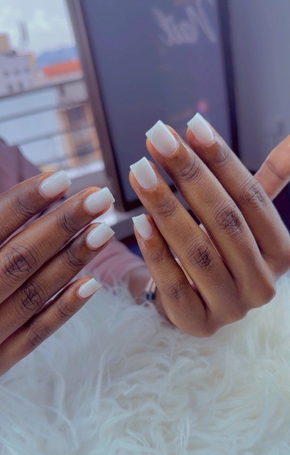 natural white nails
