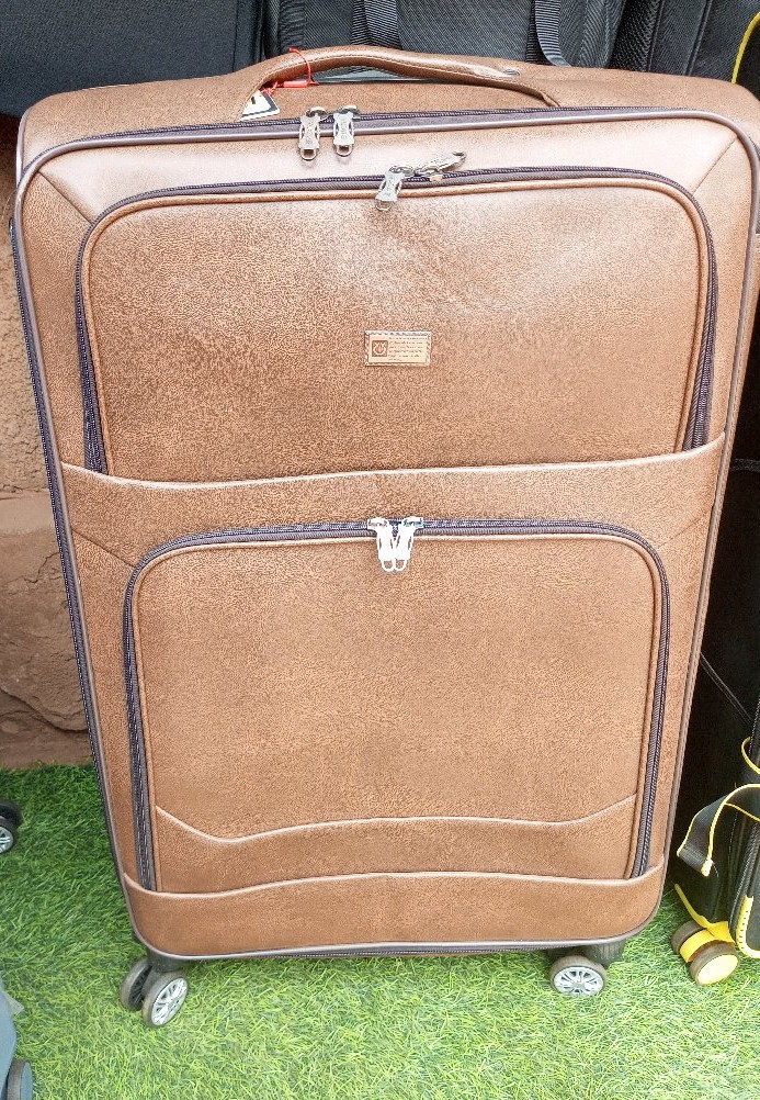Leather suitcase